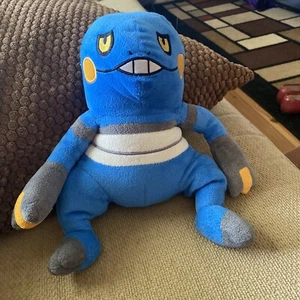 Pokemon Croagunk Blue Orange White Plush 6" Toy Nintendo 2007 Stuffed Animal - Picture 1 of 4