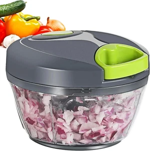 Manual Food Processor Vegetable Chopper, Small Hand Pull String Garlic Onion Cut - Picture 1 of 12