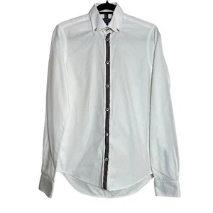 Zara Man Button Down Long Sleeve Dress Shirt Slim Fit Textured Men's SZ S - Picture 1 of 7