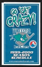 1999-00 Worcester Ice Cats AHL Hockey Schedule !!! UMass Memorial MRI & Imaging