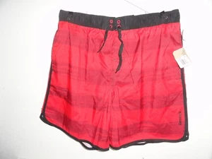 MEN'S REEBOK RED/BLACK SWIM TRUNKS-SIZE XXL-NEW WITH TAGS - Picture 1 of 1
