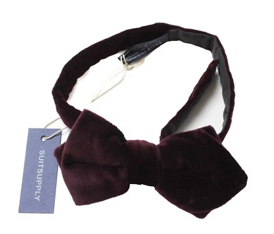 Pajarita de terciopelo burdeos SUITSUPPLY para hombre talla única autoatada ajustable Foto 1 de 4