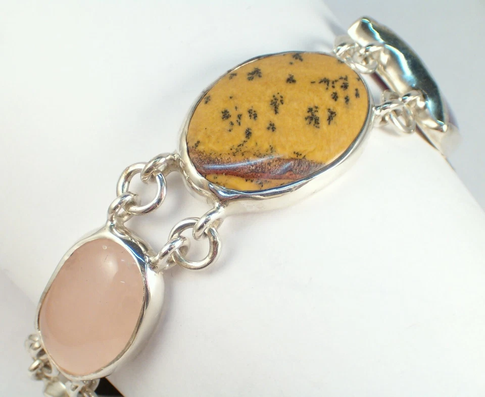 Bracciale in Argento 925 con Pietre Dure naturali - Braccialetto - Immagine 1 di 4