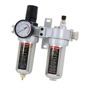 Air Filter Regulator Oil Lubricator For Air Compressor 1/2" & 1/4" Fitting - Picture 1 of 3
