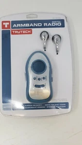 Trutech Portable Armband Digital FM Radio 20 Stations Presets w/ Clip & Earbuds - Picture 1 of 2