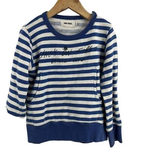 BOBO CHOSES Sweatshirt Striped Who's On First Brunch Cafe Graphic Kids Size 4-5 - Picture 1 of 5