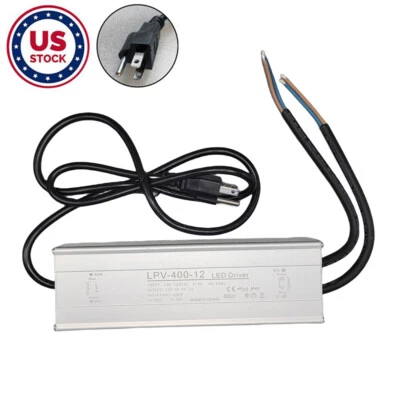 60-400W LED Power Supply AC110V to DC12V Driver Transformer Adapter Waterproof - Image 1 of 4