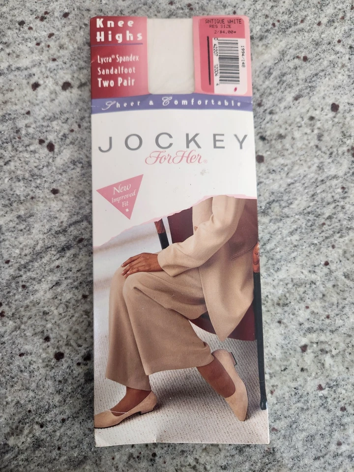 Jockey para ella hasta la rodilla transparente y cómodo/de colección/blanco antiguo/talla regular/Y2K Foto 1 de 3