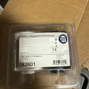 NUEVO HID 082601 Fargo Polyguard Sobrelaminado 1.0 MIL Entero 250 Imágenes Nuevo de Lote Antiguo - Imagen 1 de 1