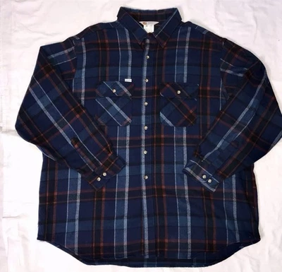 VTG Carhatt Heavy Flannel Plaid USA Made Men’s 3XL Button Up Long Sleeve  - Image 1 of 4