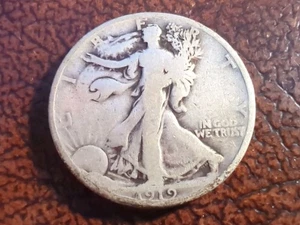 1919 Walking Liberty Half Dollar Silver Coin Mint Mark US United States - Picture 1 of 2