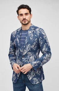 BONOBOS Unconstructed Slim Fit Floral Italian Linen Blazer Jacket 38R NWOT $500 - Picture 1 of 17