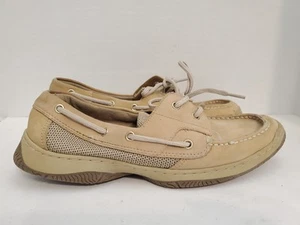 Womens Tommy Hilfiger TW Sassi Tan Leather & Synthetic Casual Boat Style Shoes 8 - Picture 1 of 9