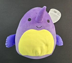 Squishmallow Fabrizia Schwertfisch 8 Zoll Hexe Plüschtier lila gelb Stofftier Spielzeug - Bild 1 von 12