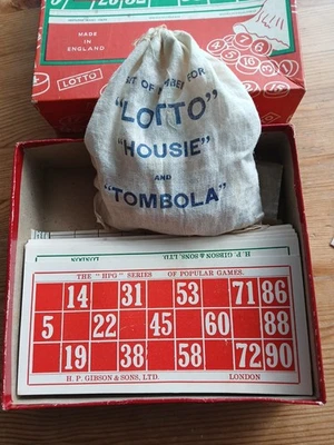 Vintage Lotto Bingo Housie Housie Tombola Board Game - Image 1 of 2