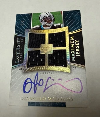 2006 UD Exquisite Collection Deangelo Williams 3/5 Maximum Jersey Autograph  - Image 1 of 4