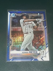 2021 Bowman Chrome MOJO REFRACTOR Adinso Reyes BLUE /150 - Picture 1 of 1