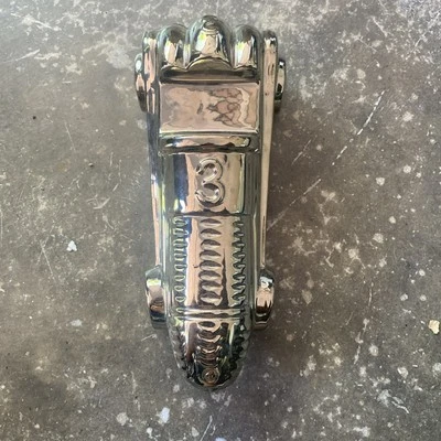 Urban Trends Chrome Ceramic 1950's Race Car Figurine Polished Chrome #3 - Image 1 of 4