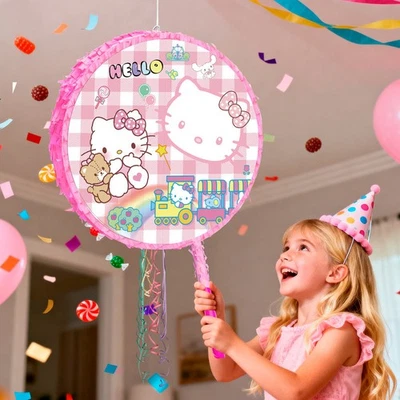 4 Piezas Juego Hello Kitty Piñata Hello Kitty Fiesta Suministros Cumpleaños Piñata  Foto 1 de 4