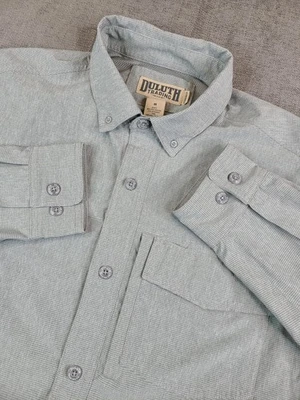 Duluth Trading Shirt Men M Gray Sol Survivor Performance Vented Outdoors Pocket - Image 1 of 4