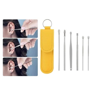 6Pcs Portable Stainless Steel Ear Cleaning Spoon Set - Ear Wax Removal Kit - ✲ - Picture 1 of 13