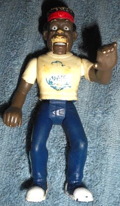 1989 POLICE ACADEMY LARVELL JONES 4 1/2" Action Figure Mouth Open Feature Works - Picture 1 of 7