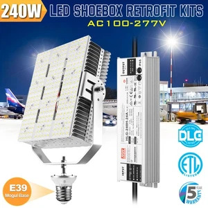 240W Shoebox LED Retrofit Kit 33,600LM E39 Base,Parking Lot Tennis Court Lights - Picture 1 of 10