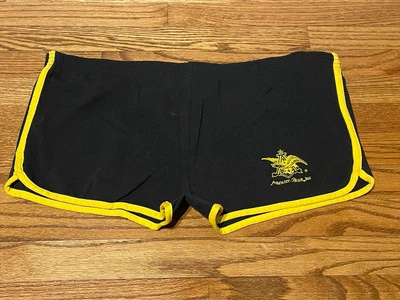 Pantalones Cortos De Colección Años 70 80 Anheuser-Busch Inc Negros Y Amarillos para Correr Para Hombre 38w Foto 1 de 4