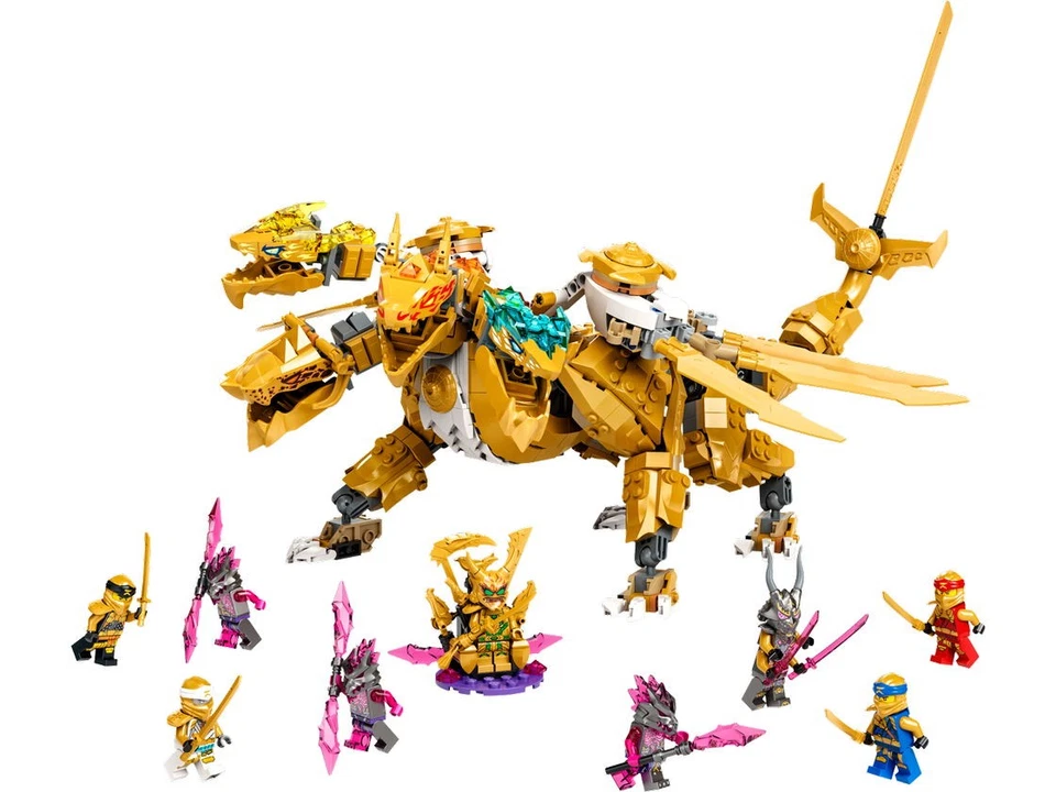Unbuilt Lego Ninjago: Lloyd’s Golden Ultra Dragon (71774) . Generic Bricks - Image 1 of 2