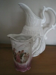 2 Bone china jugs Crown Staffordshire; Surrey collection-& small bone china jug - Picture 1 of 11