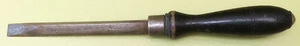 ANTIQUE WOOD KNIFE STEEL CHROMIFACE TOOL WITH FILE BLACK WOOD HANDLE - Picture 1 of 8