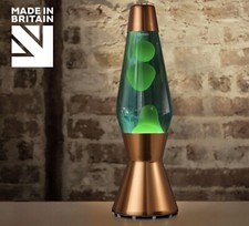 Mathmos Heritage Astro Lava Lamp Copper with Green & Blue Colour.