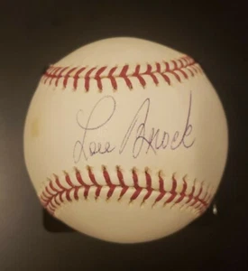Lou Brock Signed OML Baseball PSA/DNA Graded 10! - Picture 1 of 7