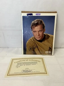 Foto autografiada de Star Trek William Shatner del capitán Kirk 2001 firmada con tarjeta - Imagen 1 de 8