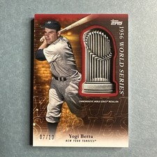 2023 Topps Update Yogi Berra Commemorative 1956 World Series Medallion Red /10