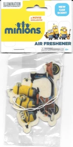 Minions Movie Stuart Kevin and Bob on Scooter Minion Mania Air Freshener NEW - Picture 1 of 1