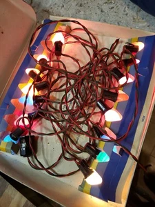 Paramount~Xmas~Straitline~15 Multi Color~Indoor Lighting Outfit~ 40's (TS) - Picture 1 of 4