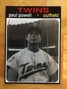 1971 Topps Paul Powell Rookie Custom Cards That Never Were Minnesota Twins - Picture 1 of 2