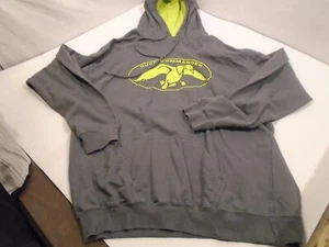 Duck Commander Hoodie Mens size Extra Large gray/neon green logo Sweatshirt - Picture 1 of 4