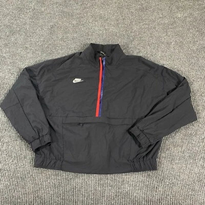 Chaqueta Nike Mujer Grande L Negra 1/2 Cremallera Rompevientos Pullover EE. UU. Fútbol Fútbol Foto 1 de 4