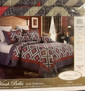 VIRAH BELLA 3 Piece QUILT SET Full/Queen Phyllis Dobbs. "Alabama Star” - Picture 1 of 2