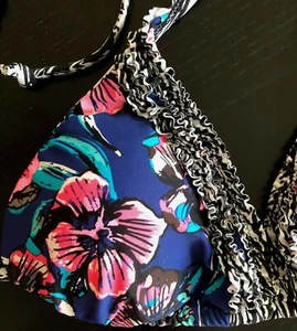 NEU TRIANGEL BIKINI-TOP EINZELN GR. 36 38 40 42 C/D JETTE JOOP blau bunt *862031 - Picture 1 of 6