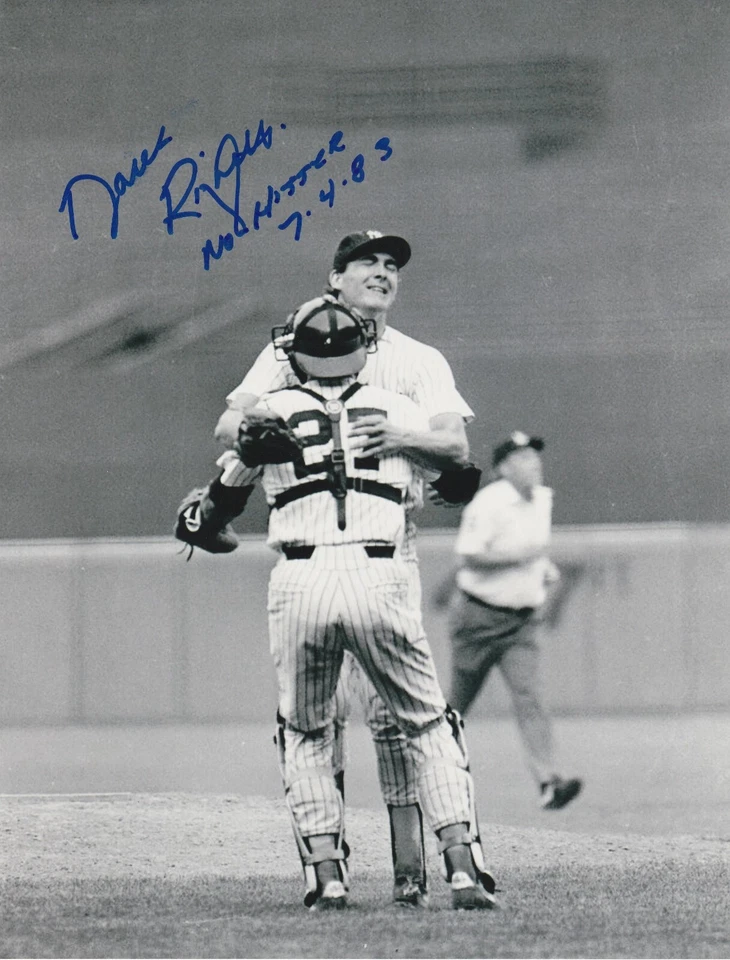 DAVE RIGHETTI  NEW YORK YANKEES  NO-HITTER 7-4-83  ACTION SIGNED 8x10 - Image 1 of 1