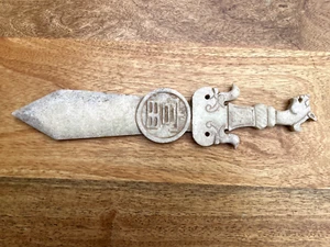 Chinese Jade Dragon Sword. 9.75" OAL. Intricate Design - Picture 1 of 2