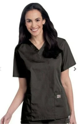 Blusa Médica ScrubZone Uniforme Cuello en V NEGRO MOD#70221 TALLA X-PEQUEÑA  Foto 1 de 4