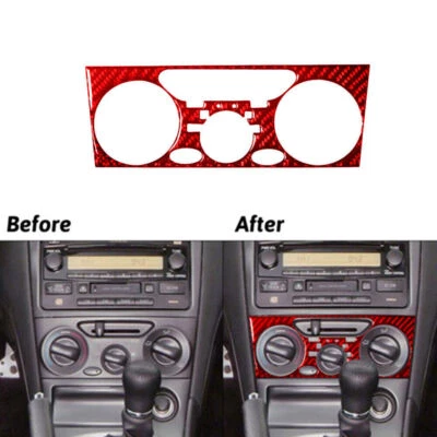 Cuadro de control de clima central de fibra de carbono rojo para Toyota Celica 2001-2005 Foto 1 de 4