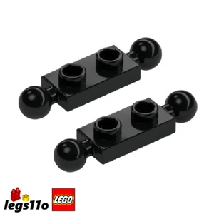 Lego 3170 - Platte 1x2 mit zwei Kugelgelenken NEU - 2x Stück - schwarz - Bild 1 von 4