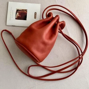 COACH Littleton Drawstring Shoulder Bag Vermilion Old Vintage From Japan - Picture 1 of 10