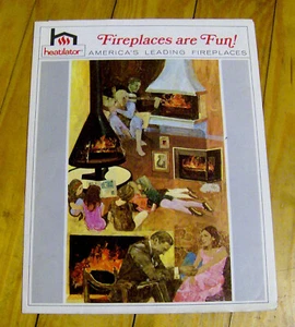 vintage 1970s HEATILATOR FIREPLACES sales brochure catalog CONSTRUCTION chimmey - Picture 1 of 2