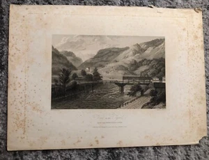 Hakewill Copper Engraving 1820 | Tour of Italy View in the Tyrol Art Rome Etch - Picture 1 of 5